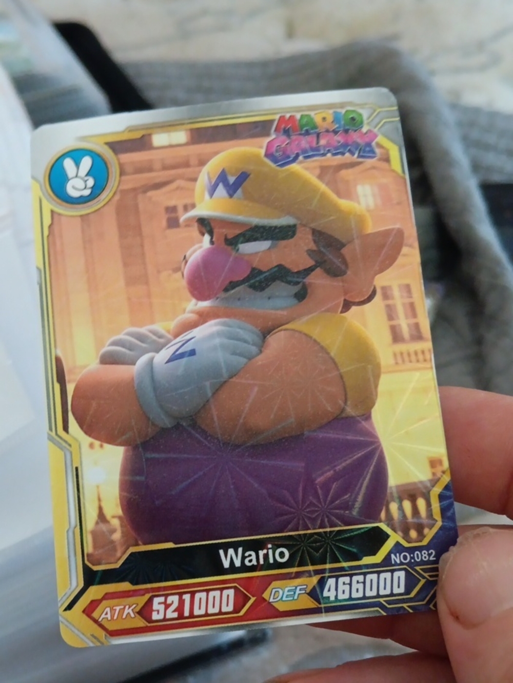Nintendo Wario Trading Card - Yellow, Purple, Pink